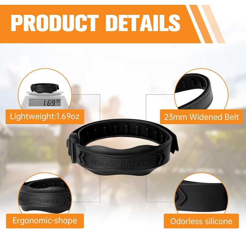 Magic Phoenix Premium Silicone Patella Band – Adjustable Knee Strap for Patellar Tendon Support & Pain Relief, Ideal for Tendonitis, Jumper’s Knee & Sports Recovery – 2 Pack (black) - Image 3